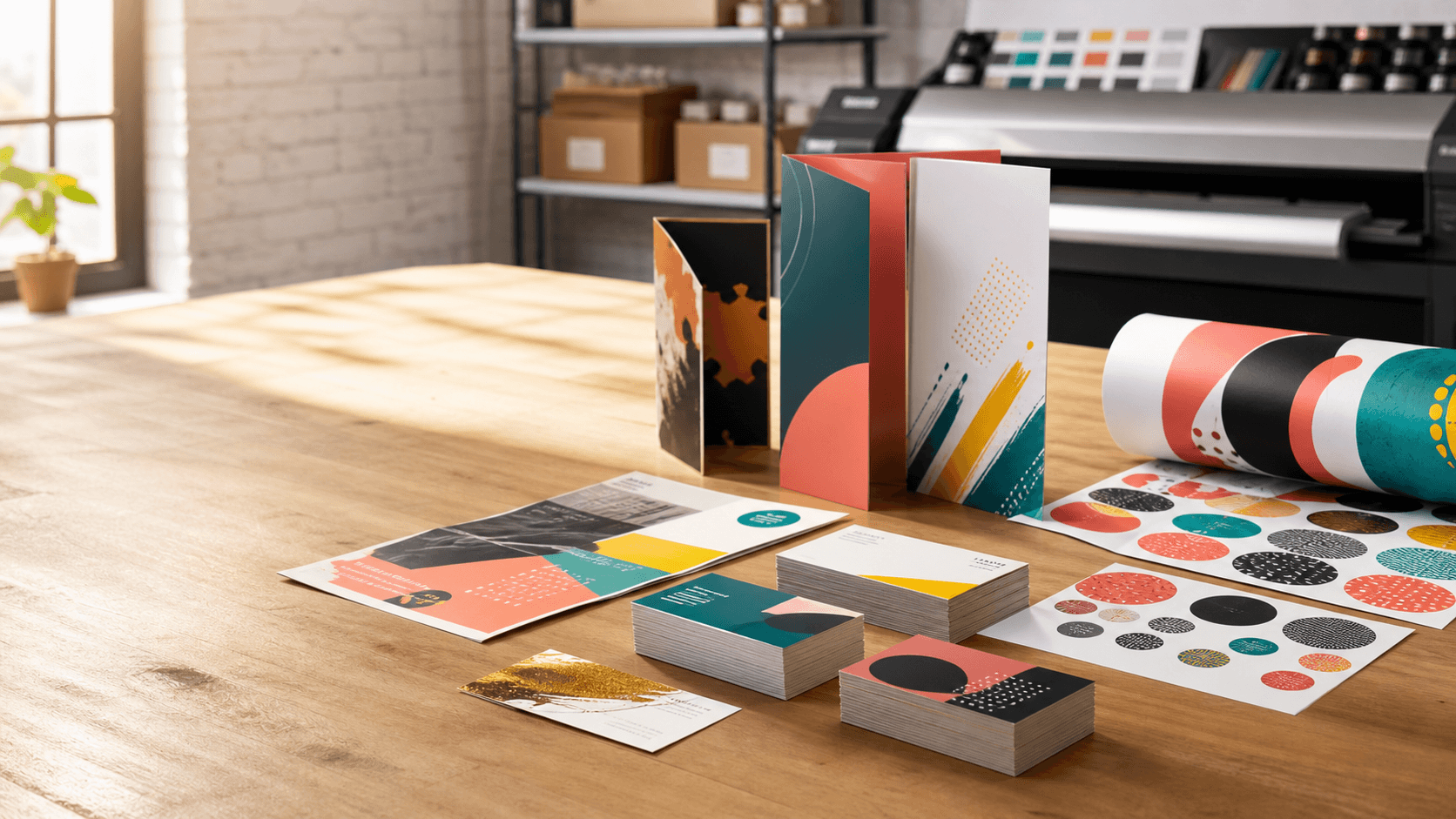 Latina Print sample cards and printed materials